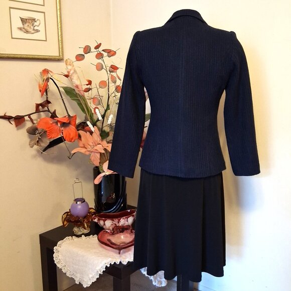 NWT Comfy Lined Navy Blue Blazer Jacket Spring Fall Winter Jackets Tag Size S - Picture 6 of 11